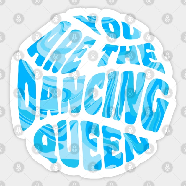 Dancing Queen Blue Marble Sticker by CMORRISON12345